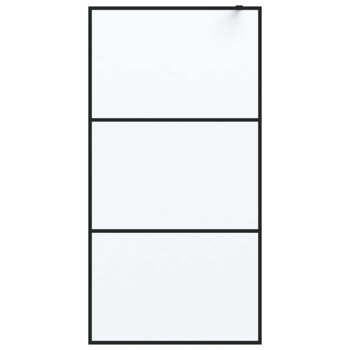 VIDAXL Paroi de douche Noir 100x195 cm Verre ESG depoli