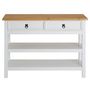 Voir la diapositive 3 : IDIMEX Table console en pin TEQUILA style mexicain, 1 tiroir et 2 étagères