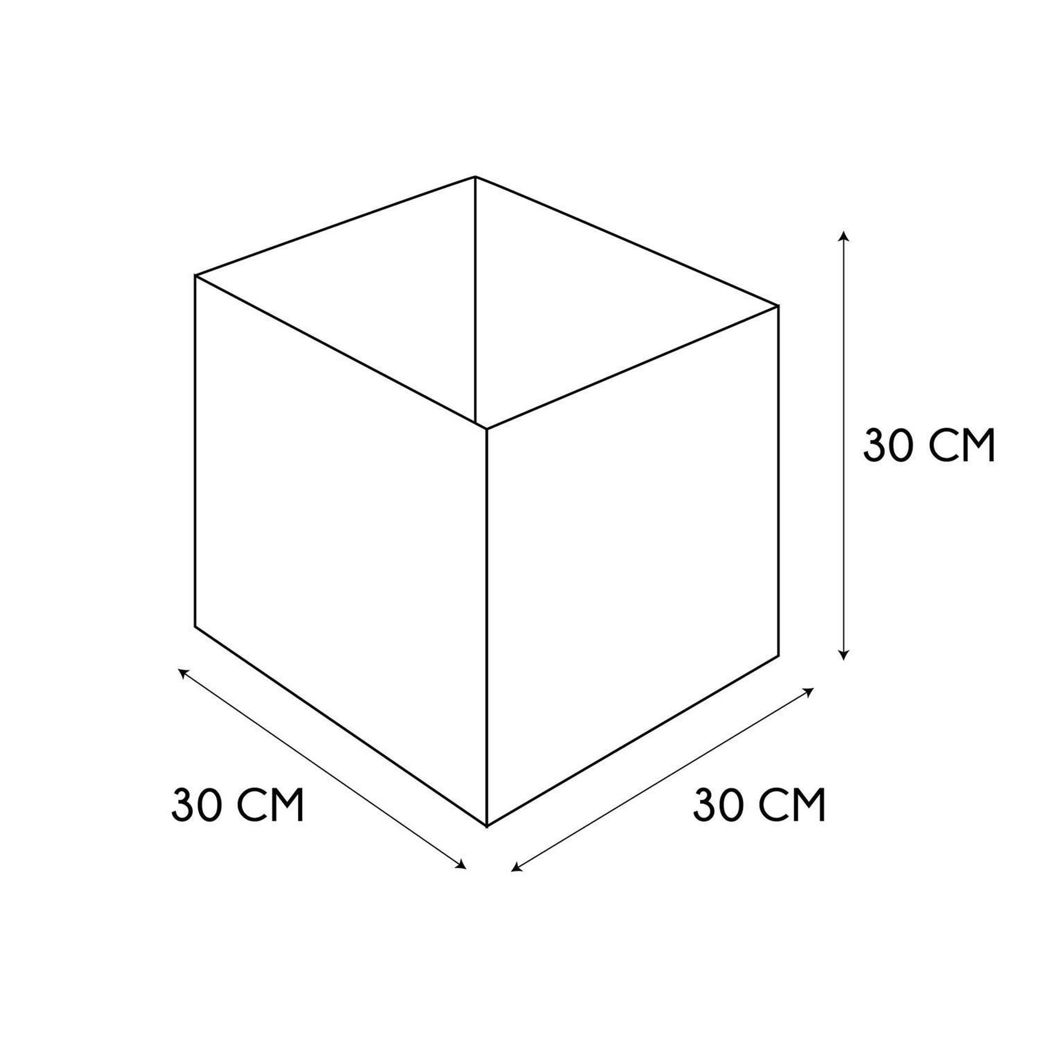 Voir la diapositive 4 : TOILINUX Lot de 2 cubes de rangement pliable bouclette - 30 x 30 cm - beige