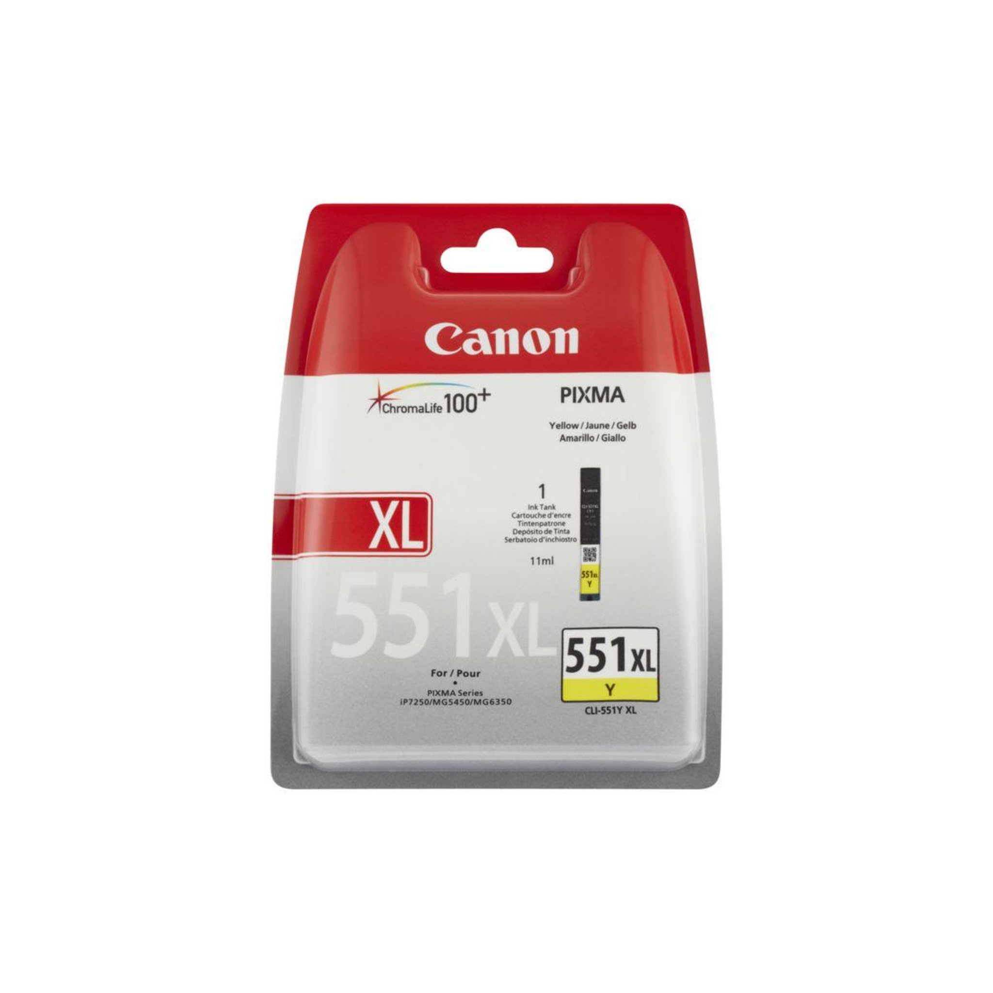 Voir la diapositive 2 : Canon Cartouche d'encre originale cli-551 xl jaune (yellow) haute capacité - 6448b001