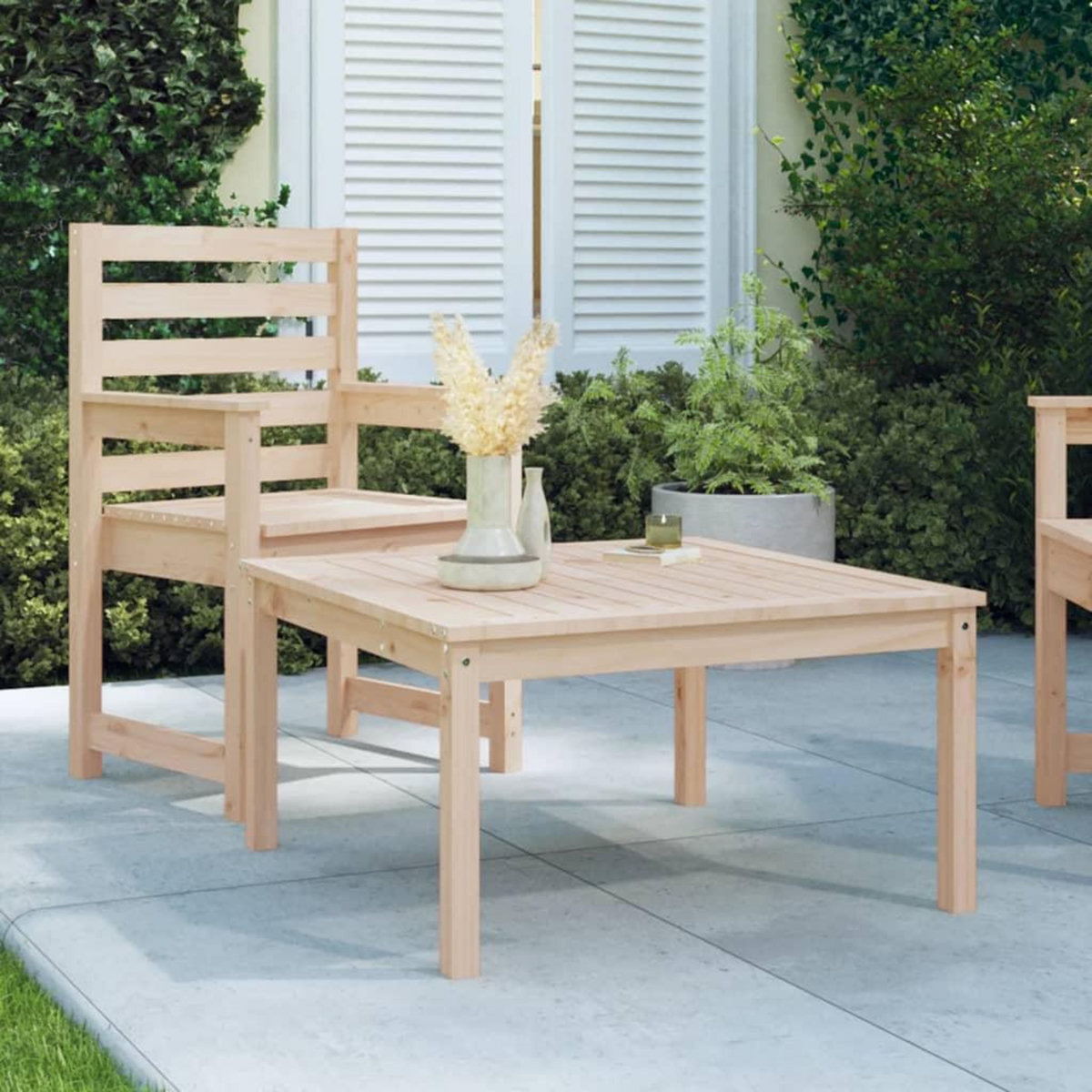VIDAXL Table de jardin 82,5x82,5x45 cm bois massif de pin