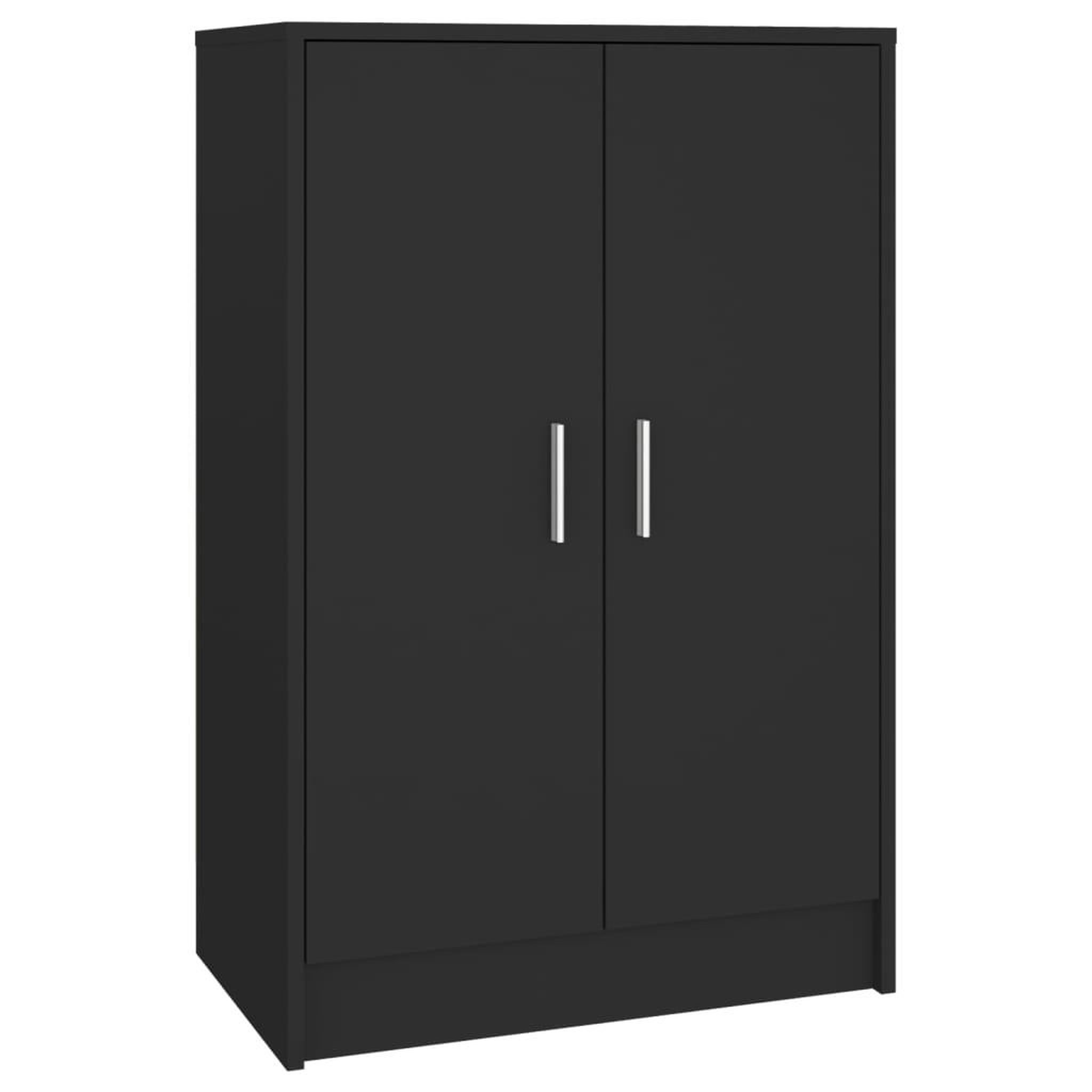 Voir la diapositive 2 : VIDAXL Armoire a chaussures Noir 60x35x92 cm Bois d'ingenierie