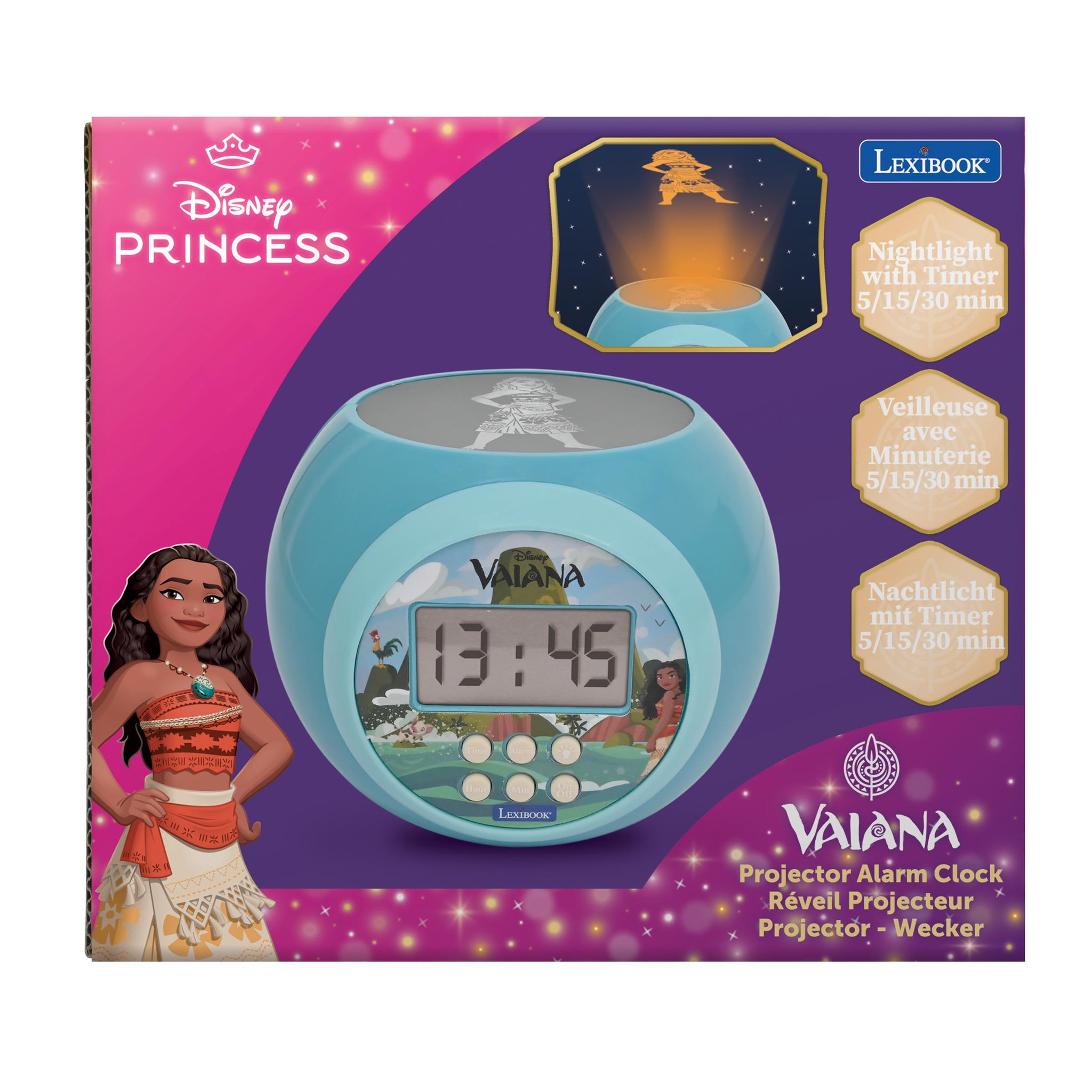 Voir la diapositive 5 : Lexibook Réveil Projecteur Vaiana