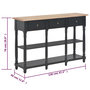 Voir la diapositive 6 : VIDAXL Table console Noir 120x30x76 cm MDF