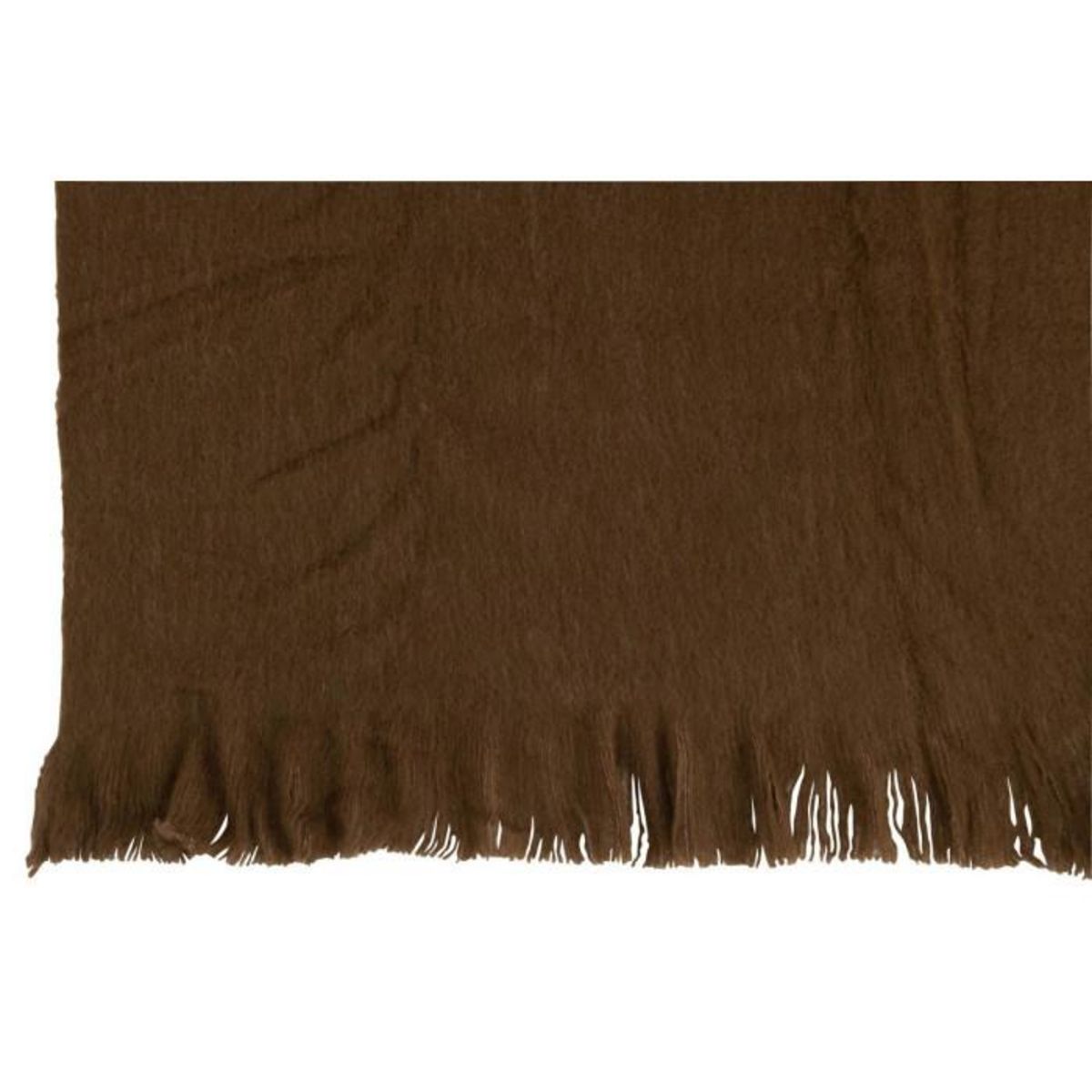 Paris Prix Plaid Uni à Franges  Glen  130x180cm Marron
