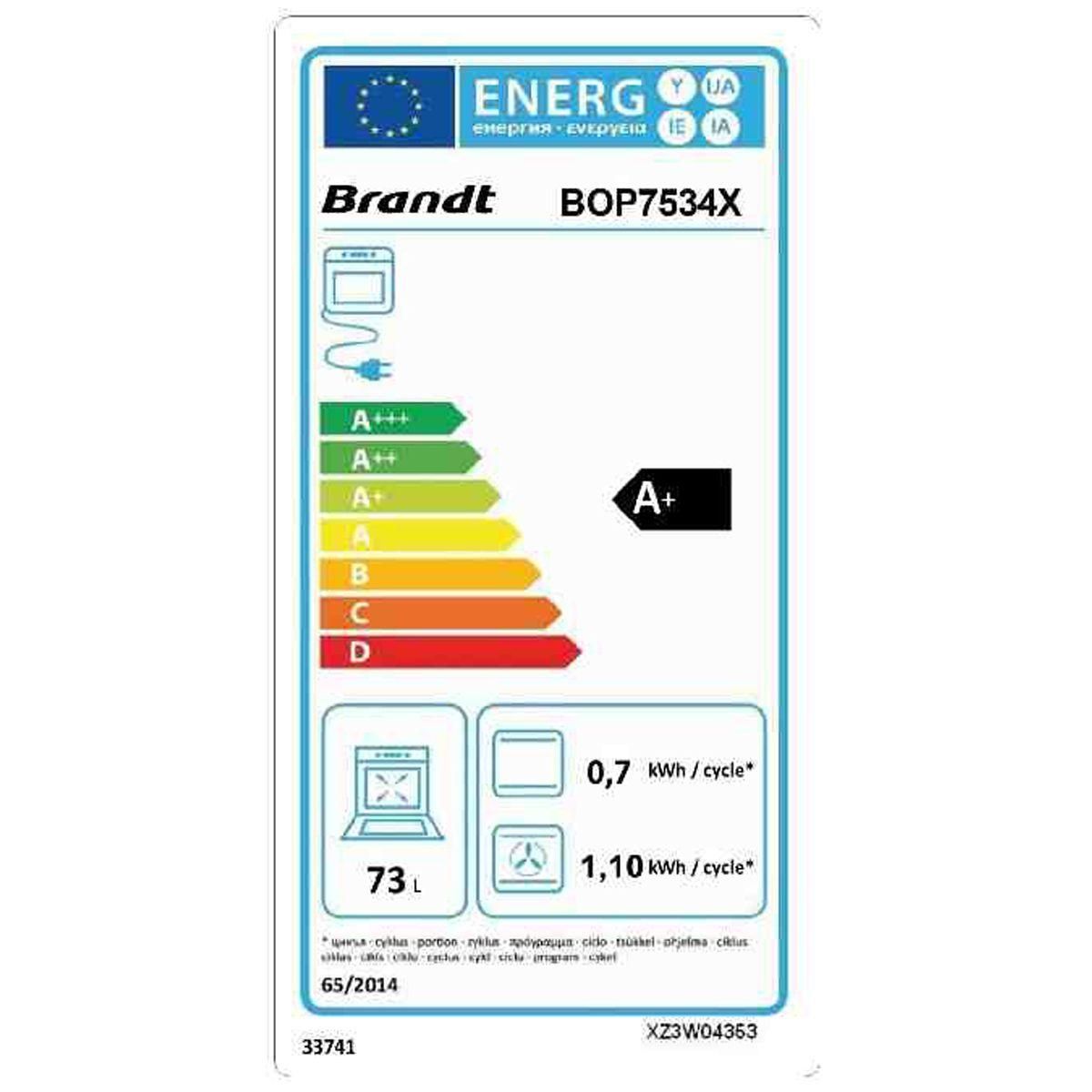 BRANDT Four encastrable BOP7534X