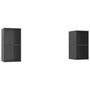 Voir la diapositive 2 : VIDAXL Meubles TV muraux 2 pcs Gris brillant Bois d'ingenierie