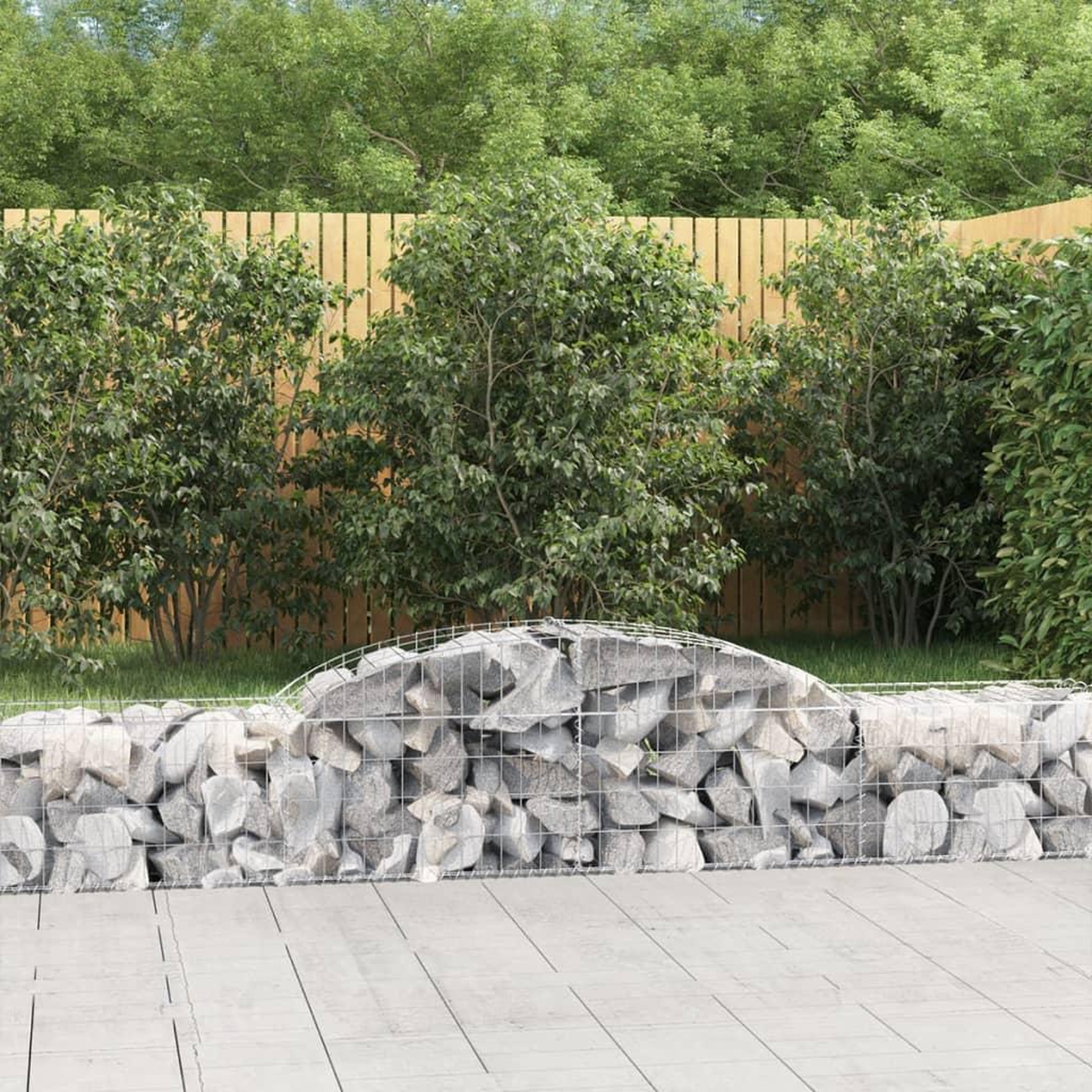 VIDAXL Paniers a gabions arques 12 pcs 300x50x40/60 cm fer galvanise