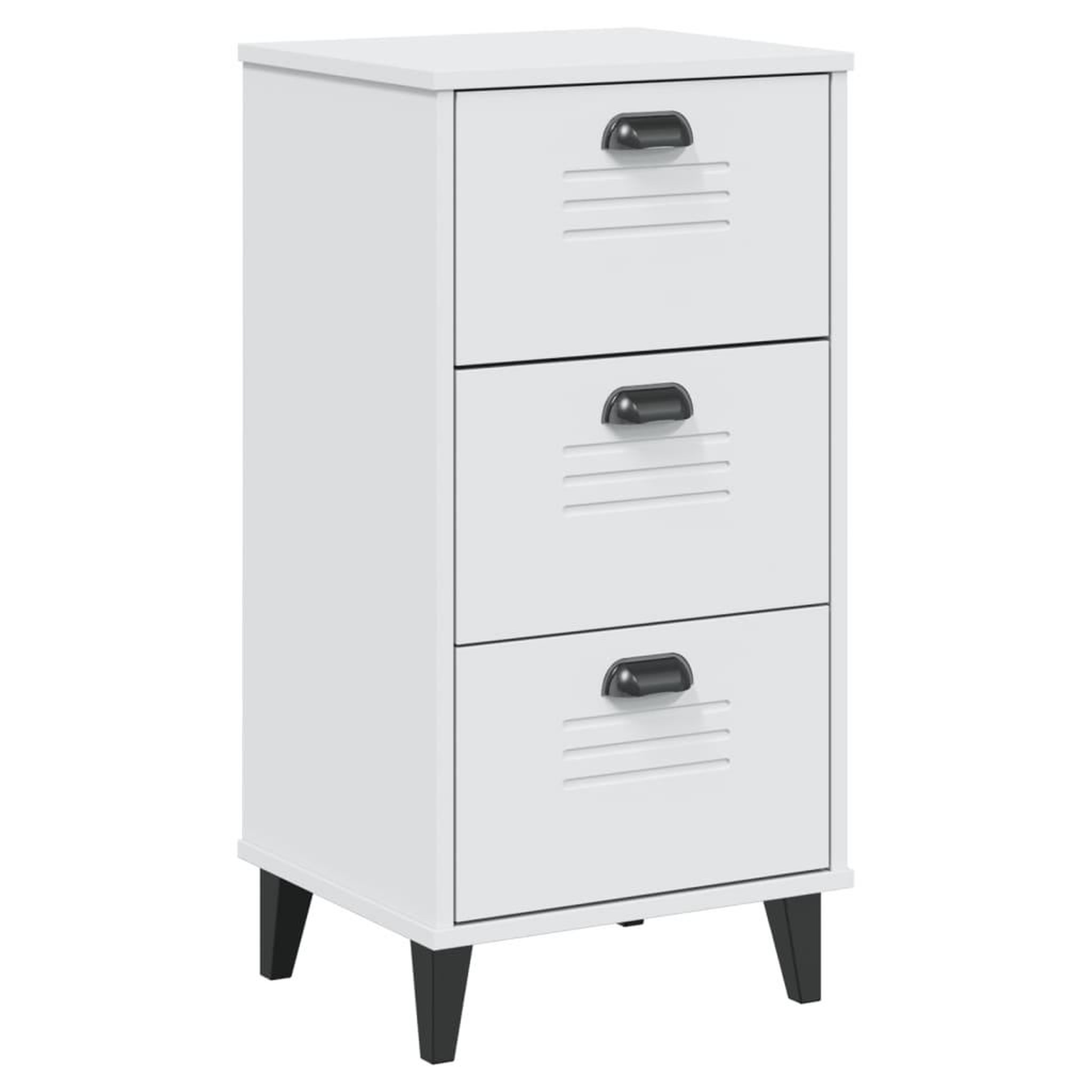 Voir la diapositive 2 : VIDAXL Table de chevet VIKEN blanc bois d'ingenierie