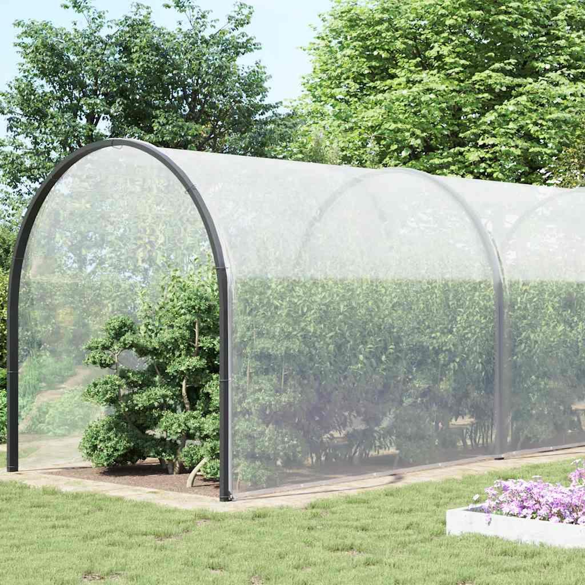 Voir la diapositive 2 : VIDAXL Bache transparente avec œillets 8x12 m polyethylene