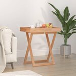 VIDAXL Table a plateau pliante 52x36x56,5 cm Bois massif de noyer