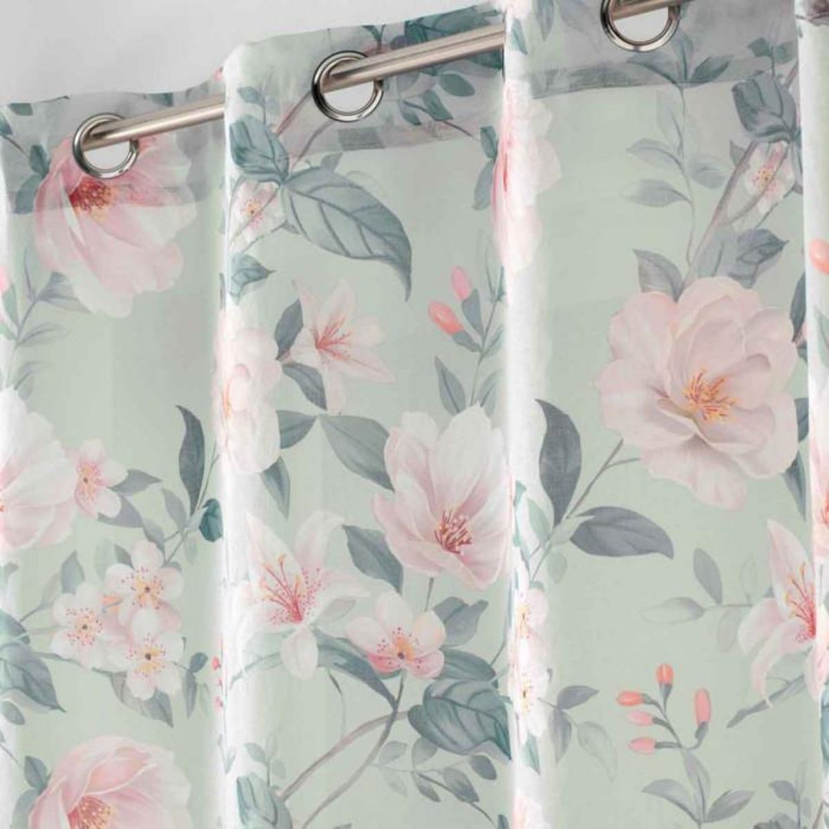 Paris Prix Rideau Voilage Imprimé  Alissia  140x240cm Menthe