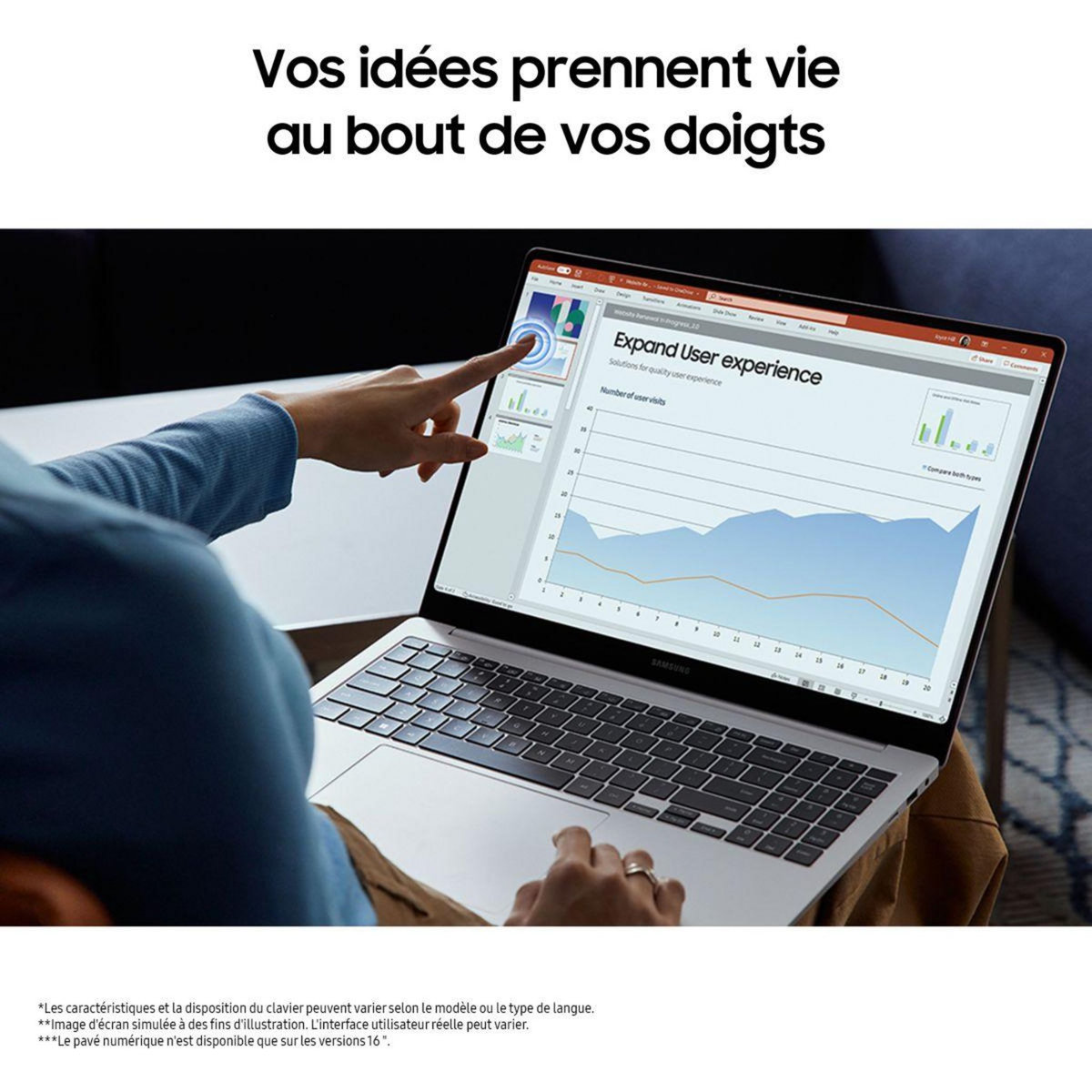 Samsung Ordinateur portable Galaxy Book4 Pro 14 U7 16Go 512Go Gris