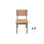 SWEEEK Lot de 2 chaises en bois d'acacia FSC pour enfant,  intérieur / extérieur