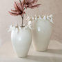 Voir la diapositive 3 : Paris Prix Vase Déco en Argile  Budgie  40cm Blanc