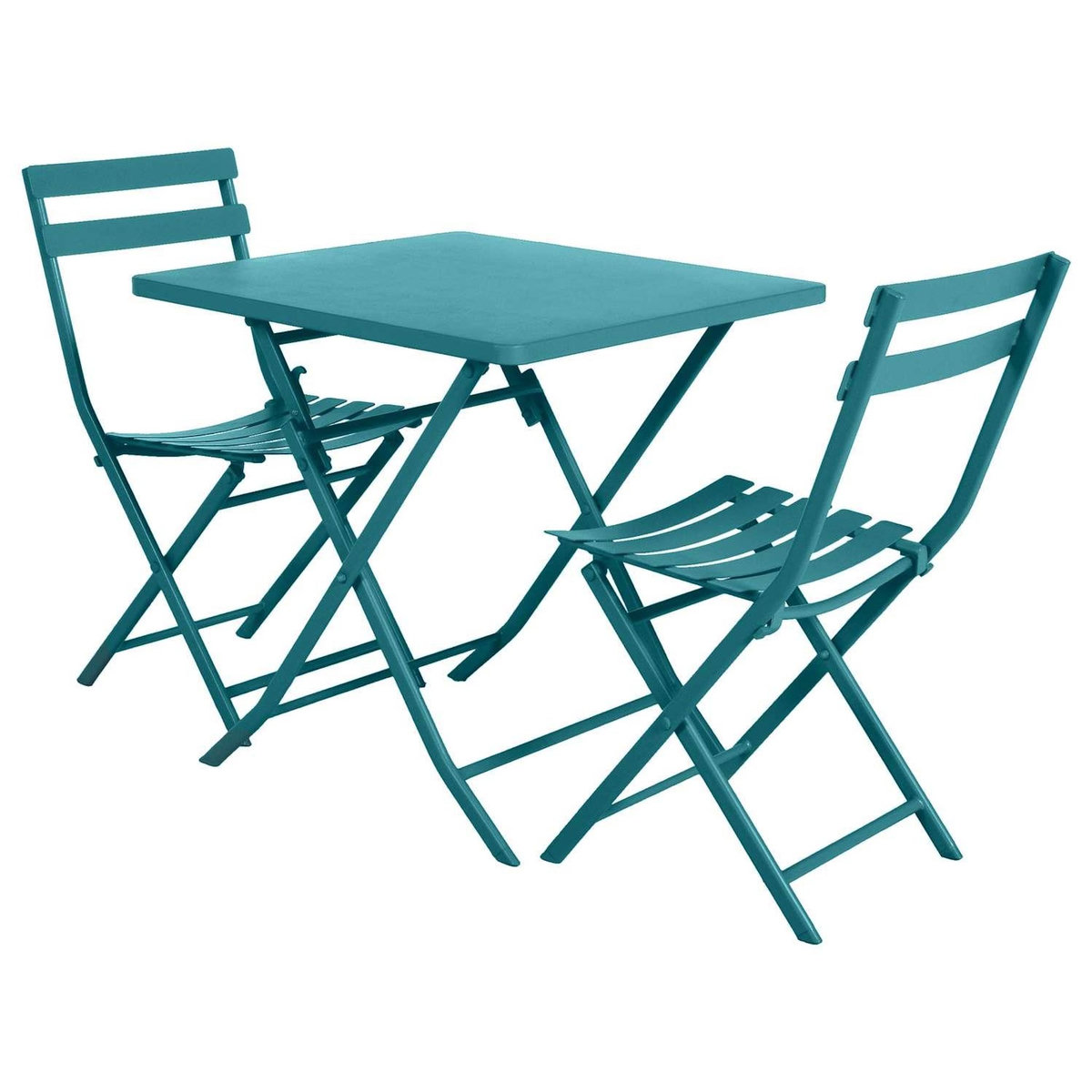 HESPERIDE Lot de 2 chaises de jardin pliables en métal Greensboro