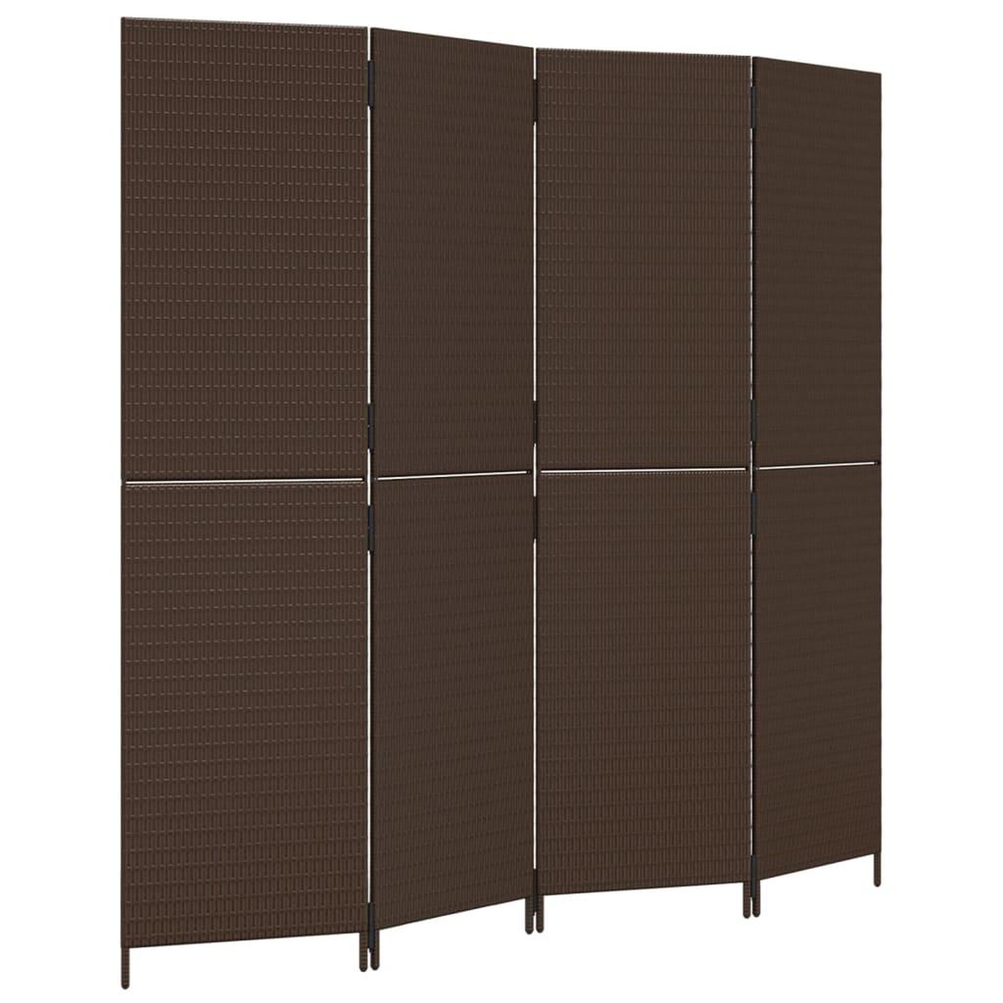 Voir la diapositive 2 : VIDAXL Cloison de separation 4 panneaux marron resine tressee
