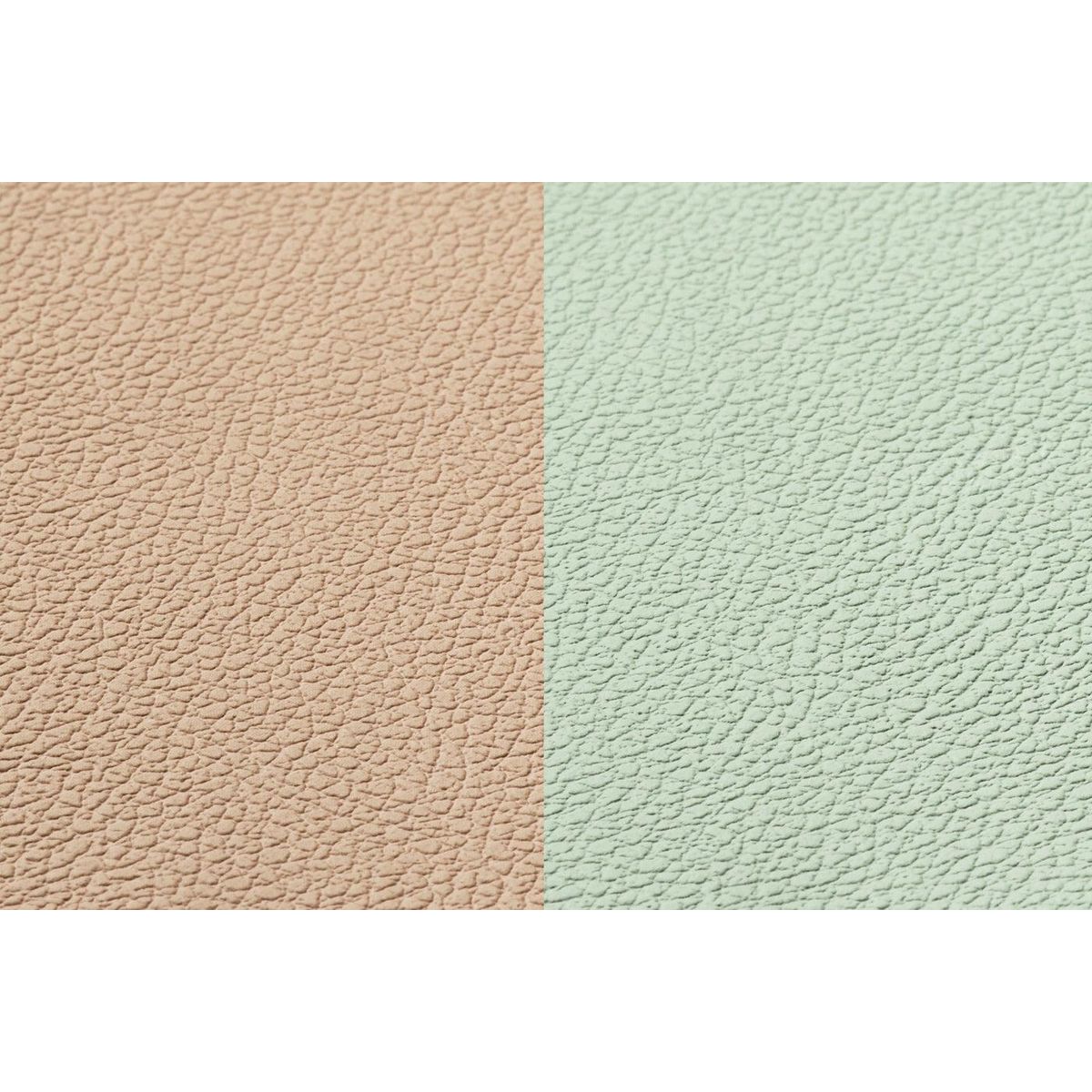 BJORN Set de table rectangovale réversible - 6 pièces - Cuir recyclé rose pâle et vert pâle