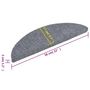 Voir la diapositive 6 : VIDAXL Tapis autoadhesifs de marches 10 pcs Gris clair 56x17x3 cm