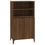 Voir la diapositive 2 : VIDAXL Buffet haut Chene marron 60x36x110 cm Bois d'ingenierie