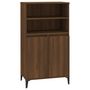 Voir la diapositive 2 : VIDAXL Buffet haut Chene marron 60x36x110 cm Bois d'ingenierie