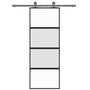 Voir la diapositive 3 : VIDAXL Porte coulissante noir 76x205 cm verre trempe aluminium