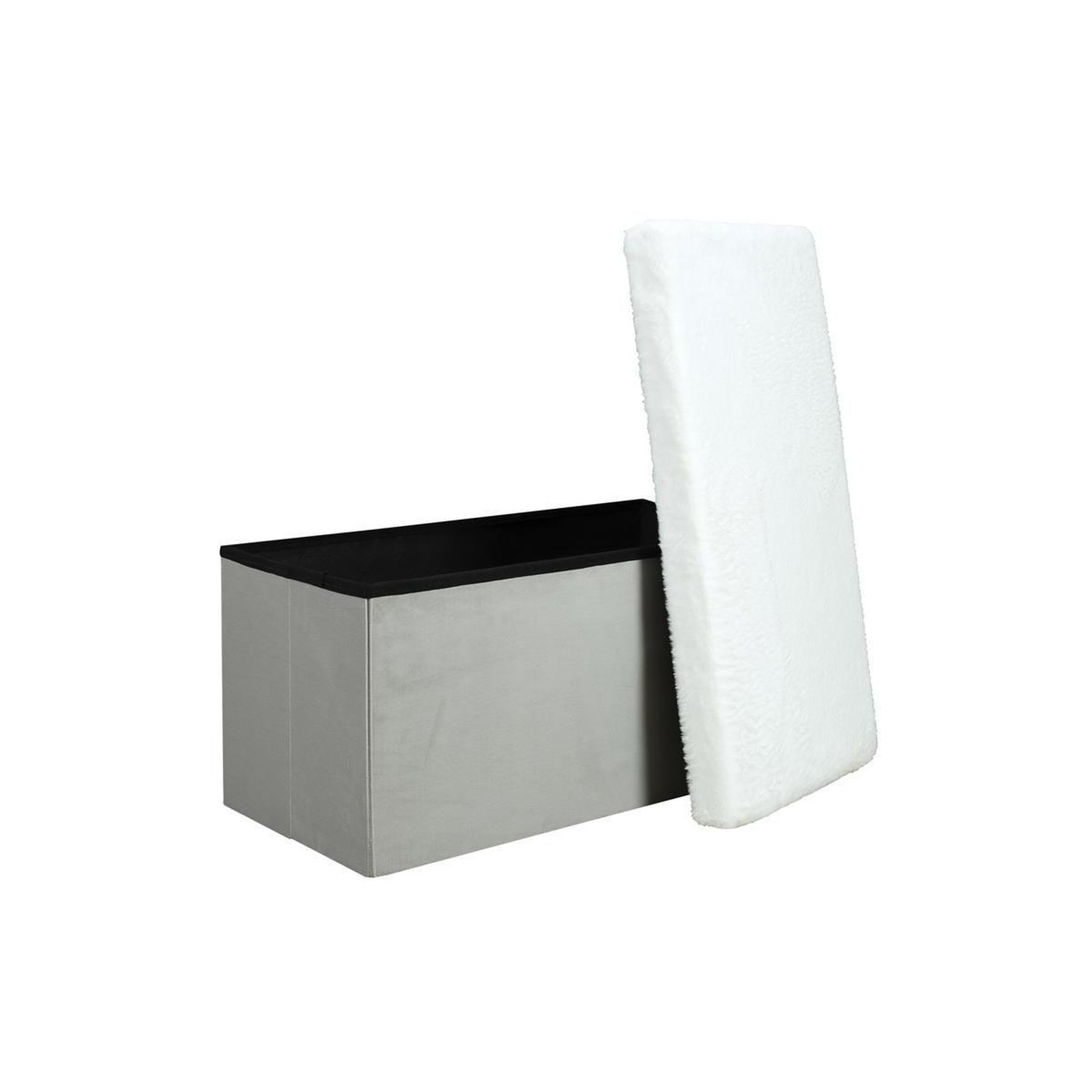 Voir la diapositive 3 : HOME DECO KIDS Banc & coffre de rangement  léo  77cm gris