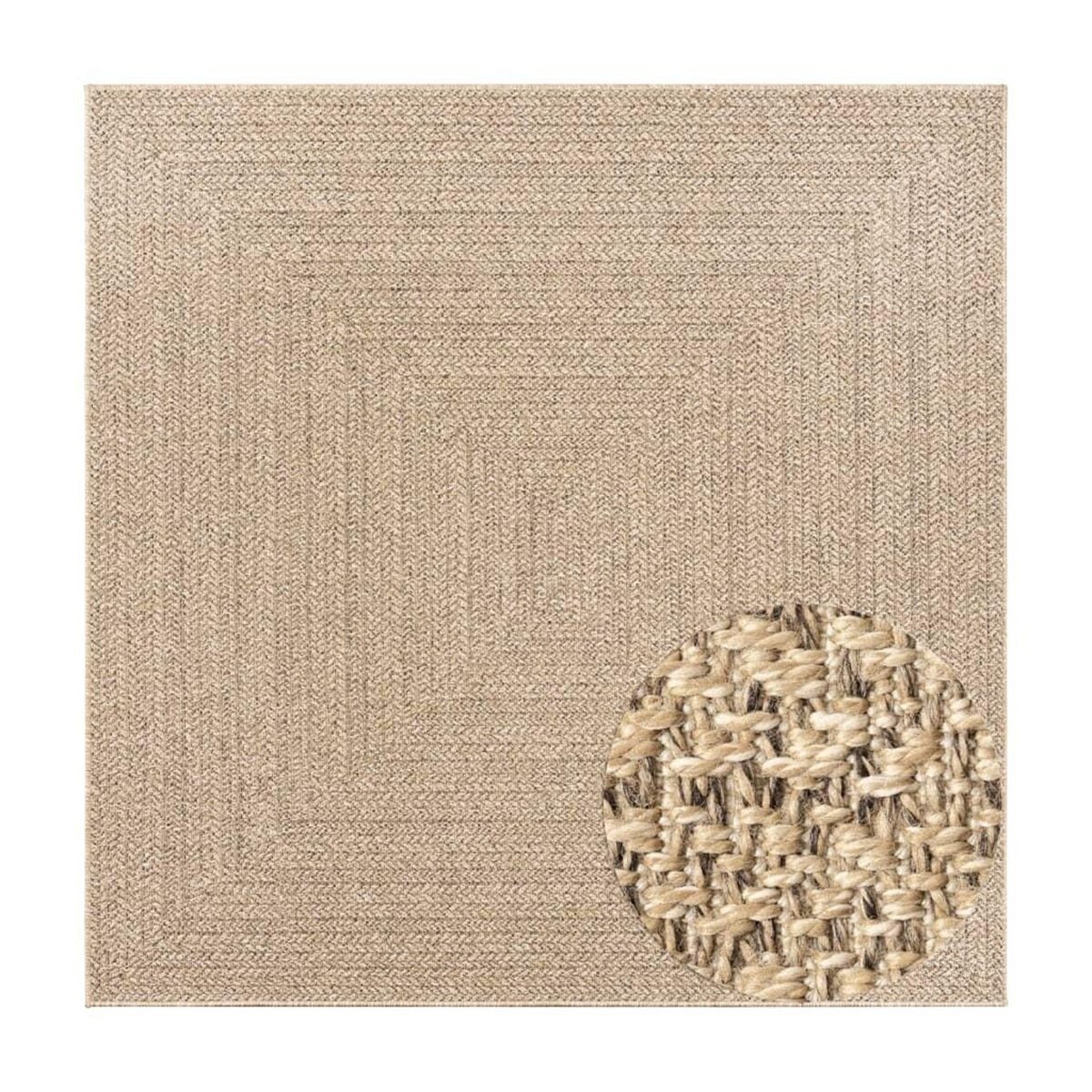 VIDAXL Tapis ZIZUR 240x240 cm aspect de jute interieur et exterieur