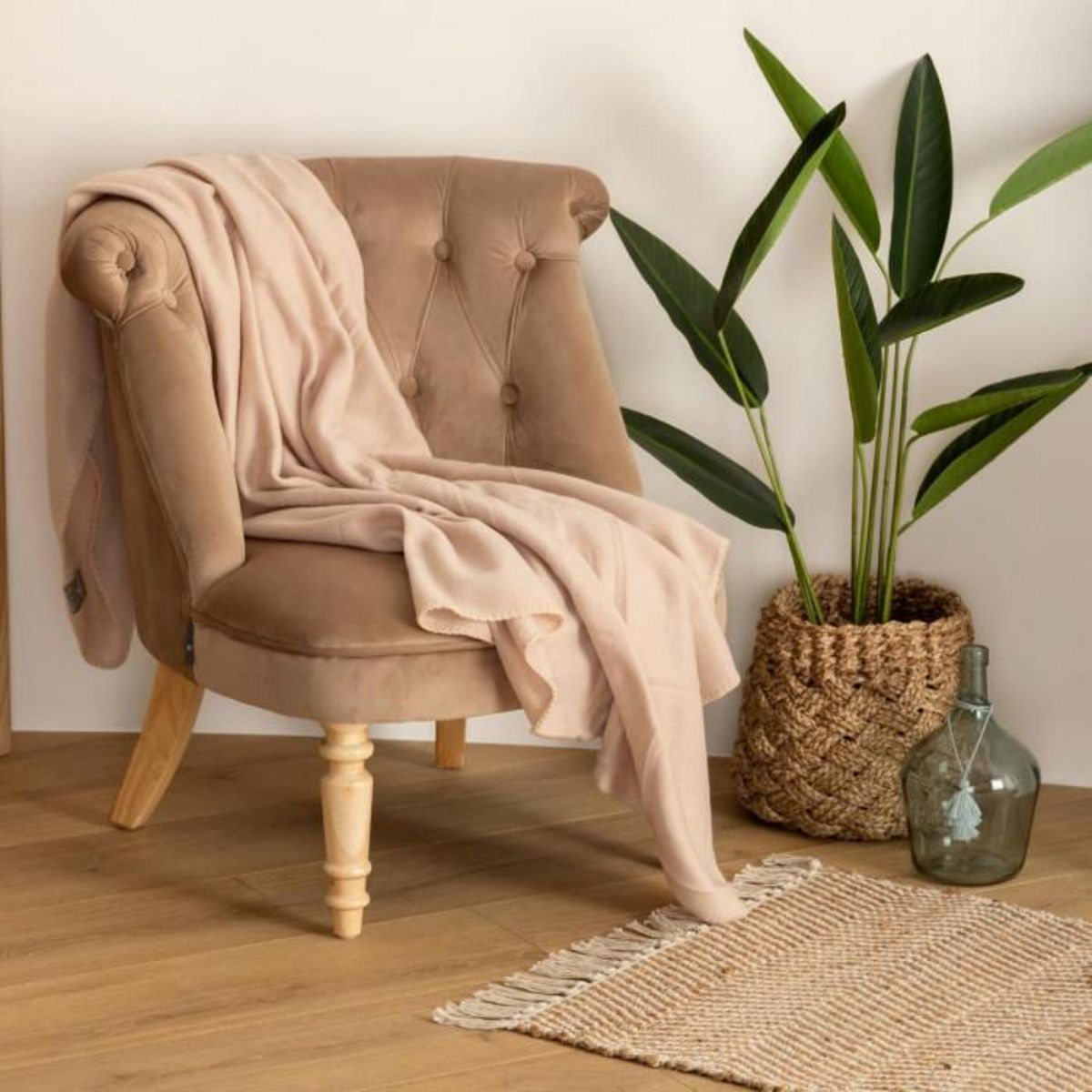 ATMOSPHERA Plaid Polaire  Jeremy  125x150cm Lin