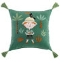 Voir la diapositive 1 : Paris Prix Coussin Enfant  Léo l'Explorateur  40x40cm Vert
