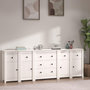 Voir la diapositive 1 : VIDAXL Buffet Blanc 230x35x80 cm Bois massif de pin