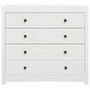 Voir la diapositive 4 : VIDAXL Armoire laterale Blanc 100x40x90 cm Bois de pin massif