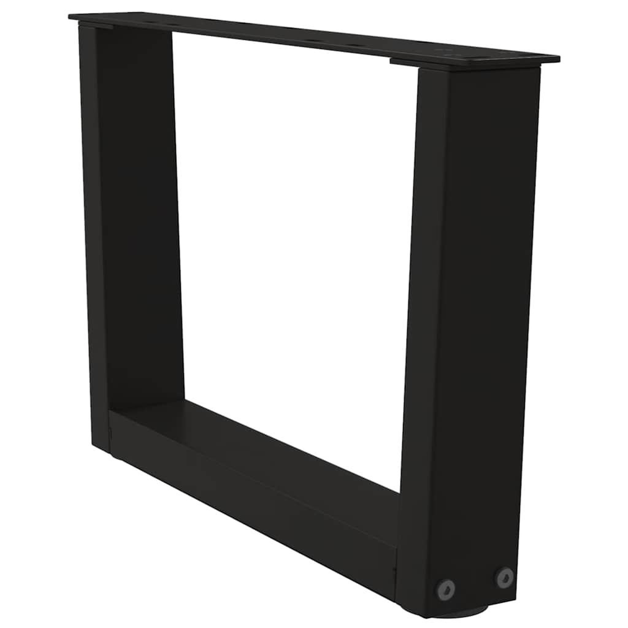 Voir la diapositive 4 : VIDAXL Pieds de table a manger forme V 2 pcs noir 50x(30-31,3)cm acier