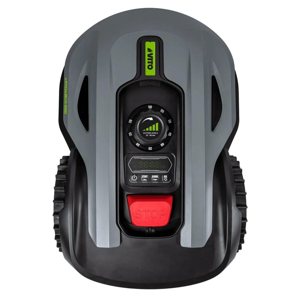 VITO Robot Tondeuse 20V Batterie 4.0Ah 800m2 - Station de charge - Cable périphérique 170m - Autonomie 2h30 VITO