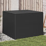 Voir la diapositive 1 : VIDAXL Boîte de rangement de jardin noir 291L resine tressee