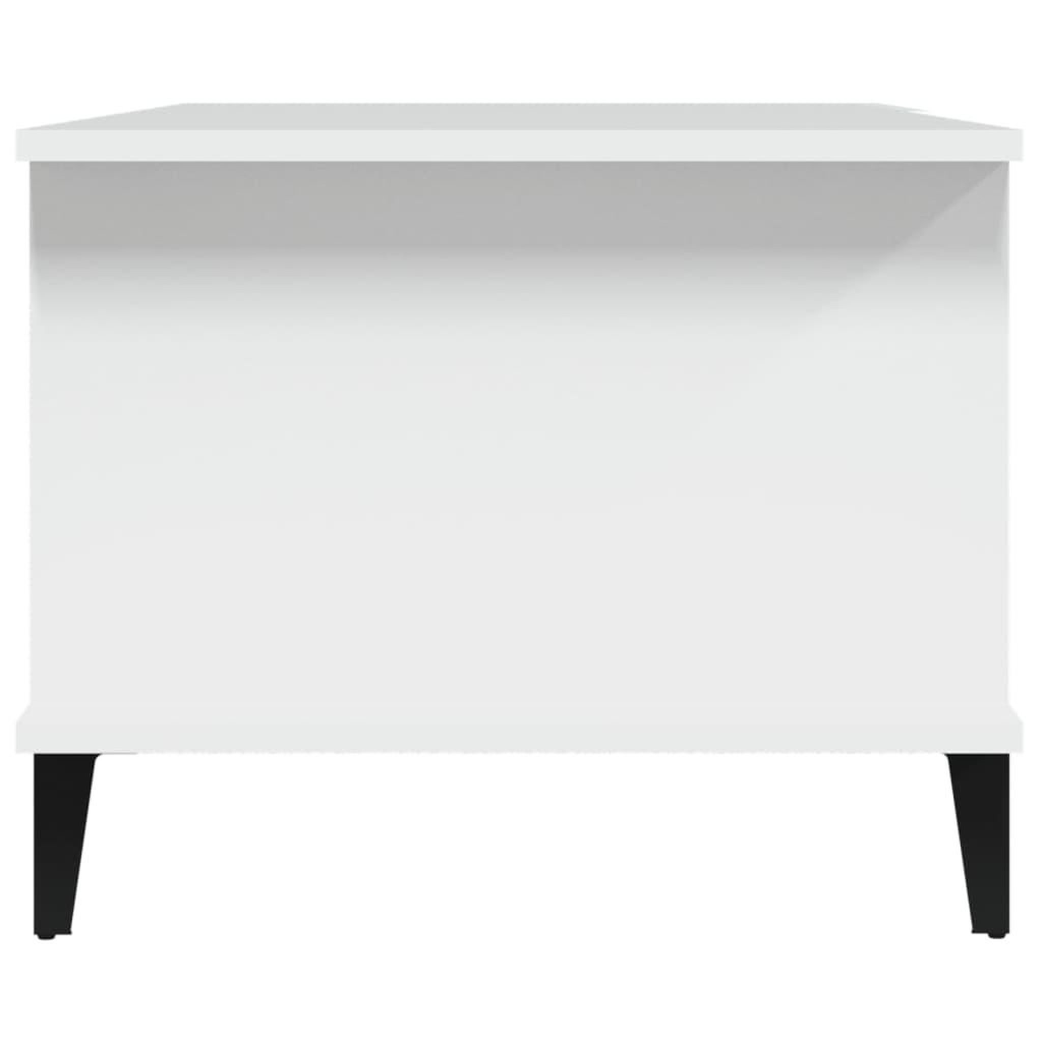 Voir la diapositive 4 : VIDAXL Table basse Blanc 90x50x40 cm Bois d'ingenierie