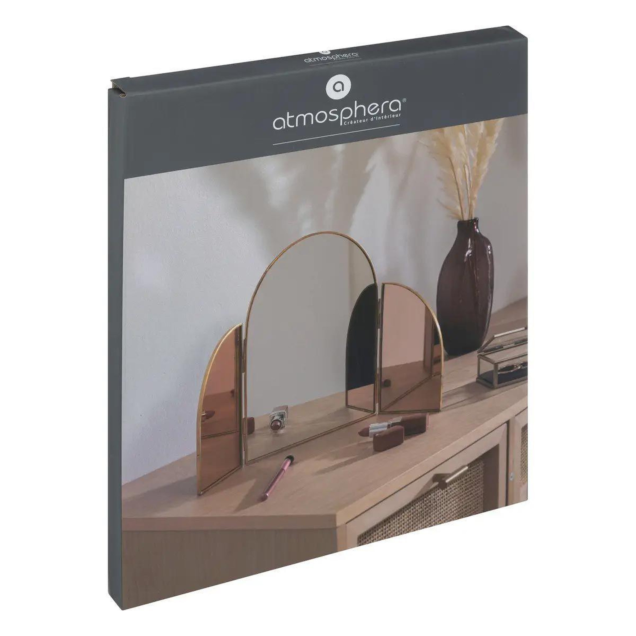Voir la diapositive 5 : ATMOSPHERA Miroir à poser  le collectionneur  40cm rose
