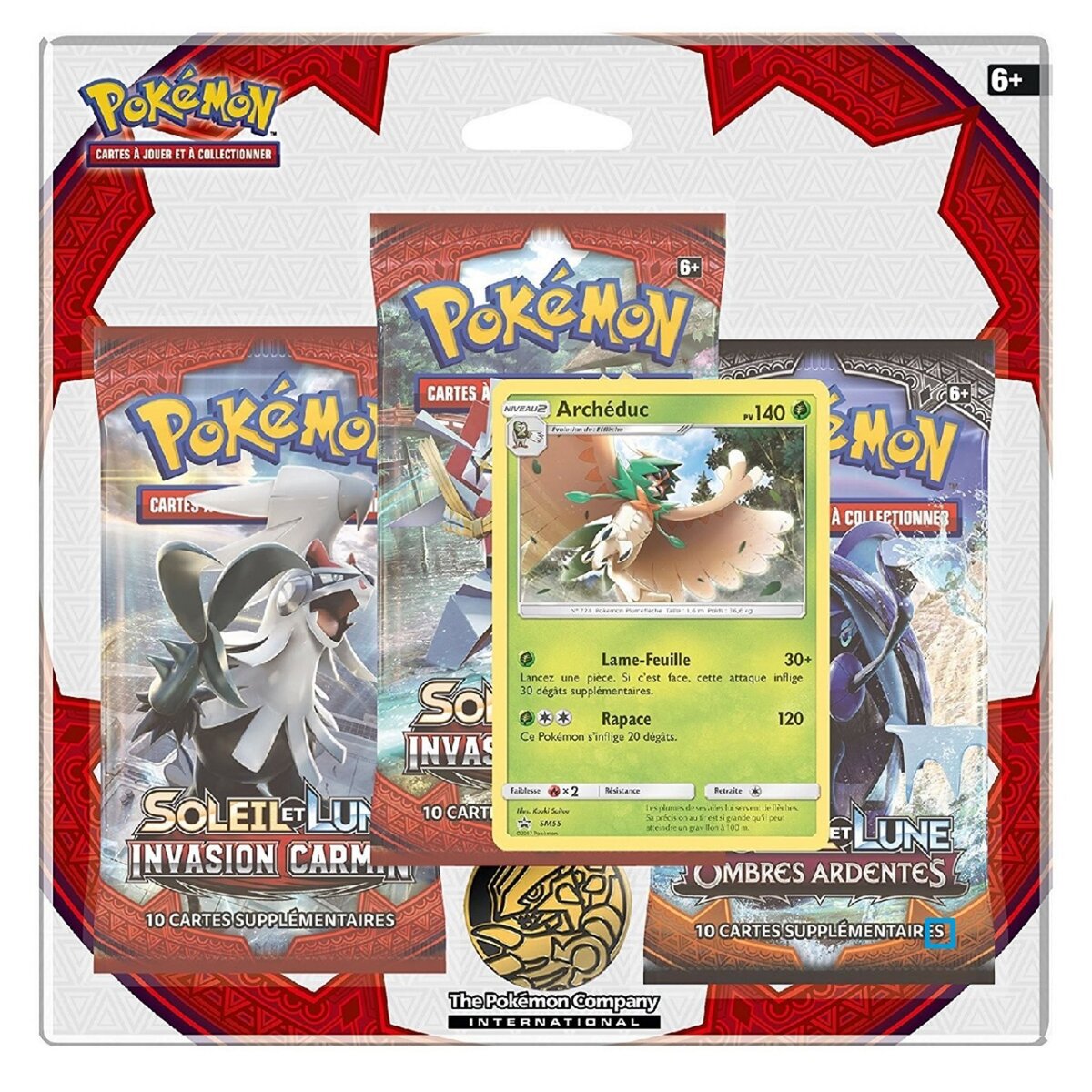 ASMODEE Pokémon - 3 Packs Soleil & Lune 4