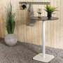Voir la diapositive 2 : Paris Prix Table de Bar de Jardin  Milano  100cm Gris & Blanc