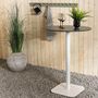 Voir la diapositive 2 : Paris Prix Table de Bar de Jardin  Milano  100cm Gris & Blanc