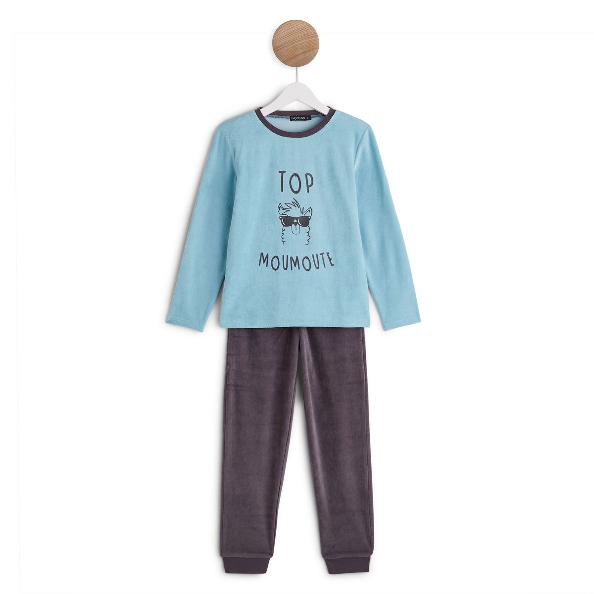 IN EXTENSO Ensemble pyjama velours moumoute garçon