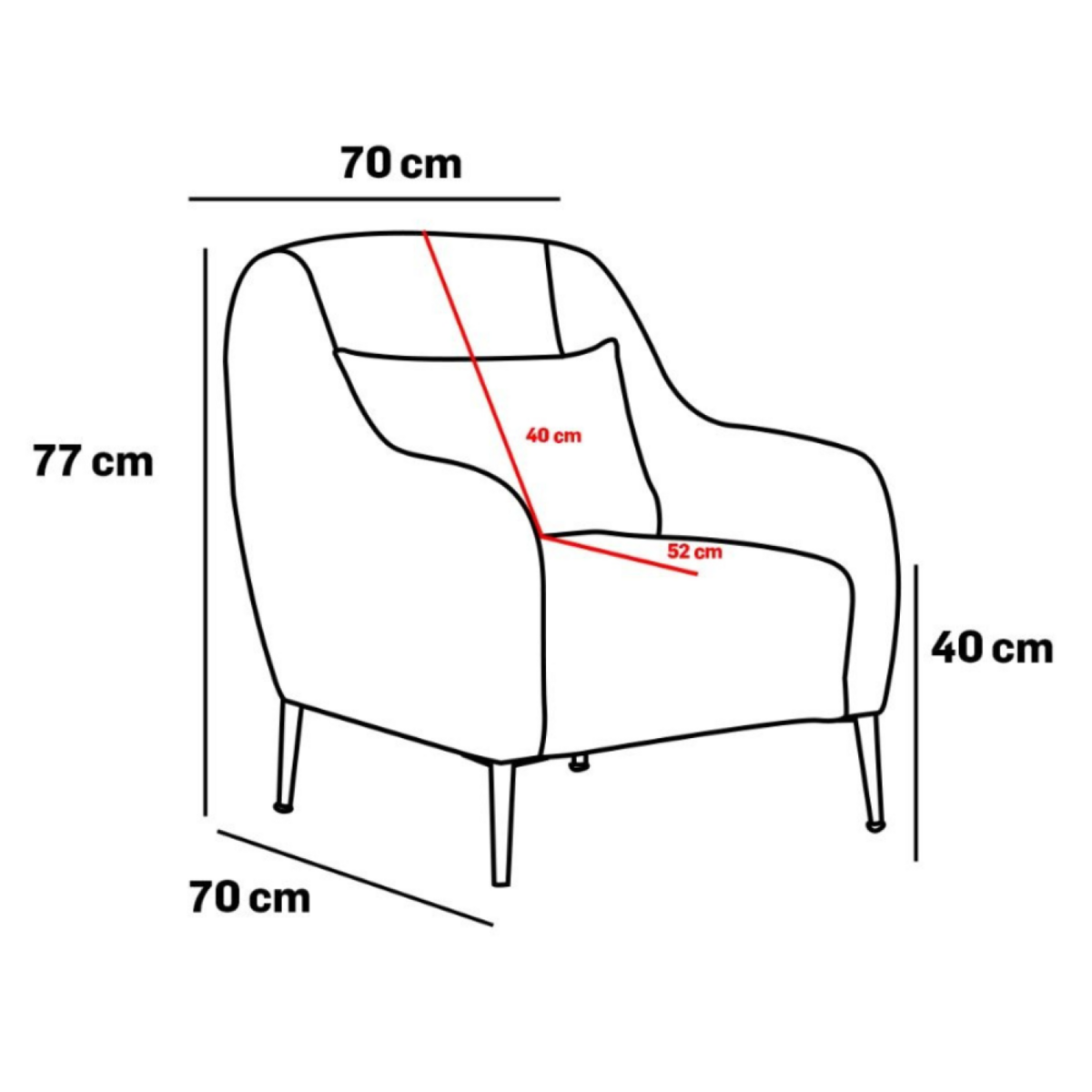 CONCEPT USINE Fauteuil blanc - pieds dorés NEGAN