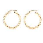 L'ATELIER D'AZUR Boucles d'Oreilles Créoles Torsadées - Or Jaune - Femme