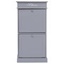 Voir la diapositive 2 : VIDAXL Armoire a chaussures Gris 50 x 28 x 98 cm Bois de Paulownia