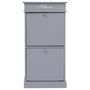 Voir la diapositive 2 : VIDAXL Armoire a chaussures Gris 50 x 28 x 98 cm Bois de Paulownia