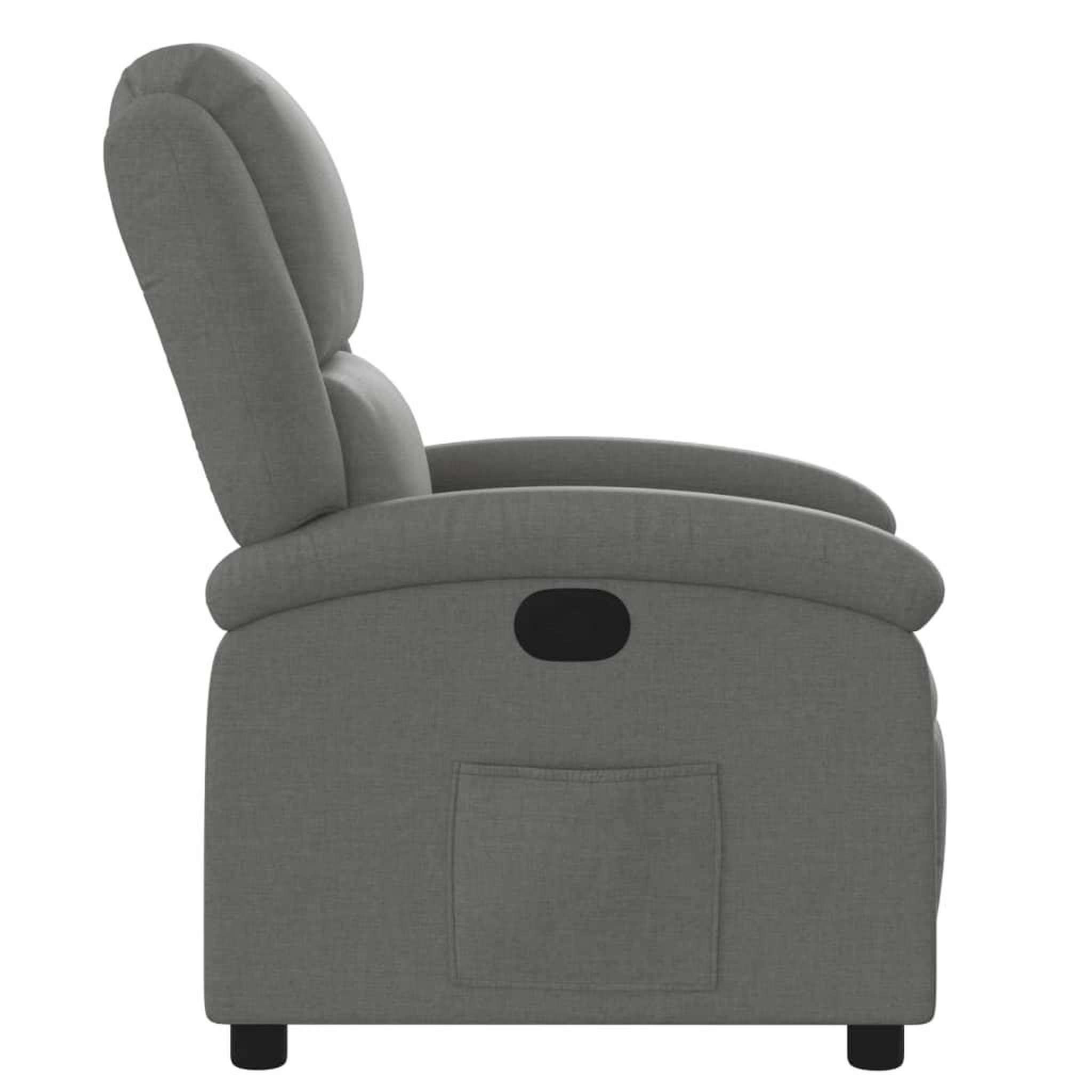 Voir la diapositive 4 : VIDAXL Fauteuil inclinable Gris fonce Tissu