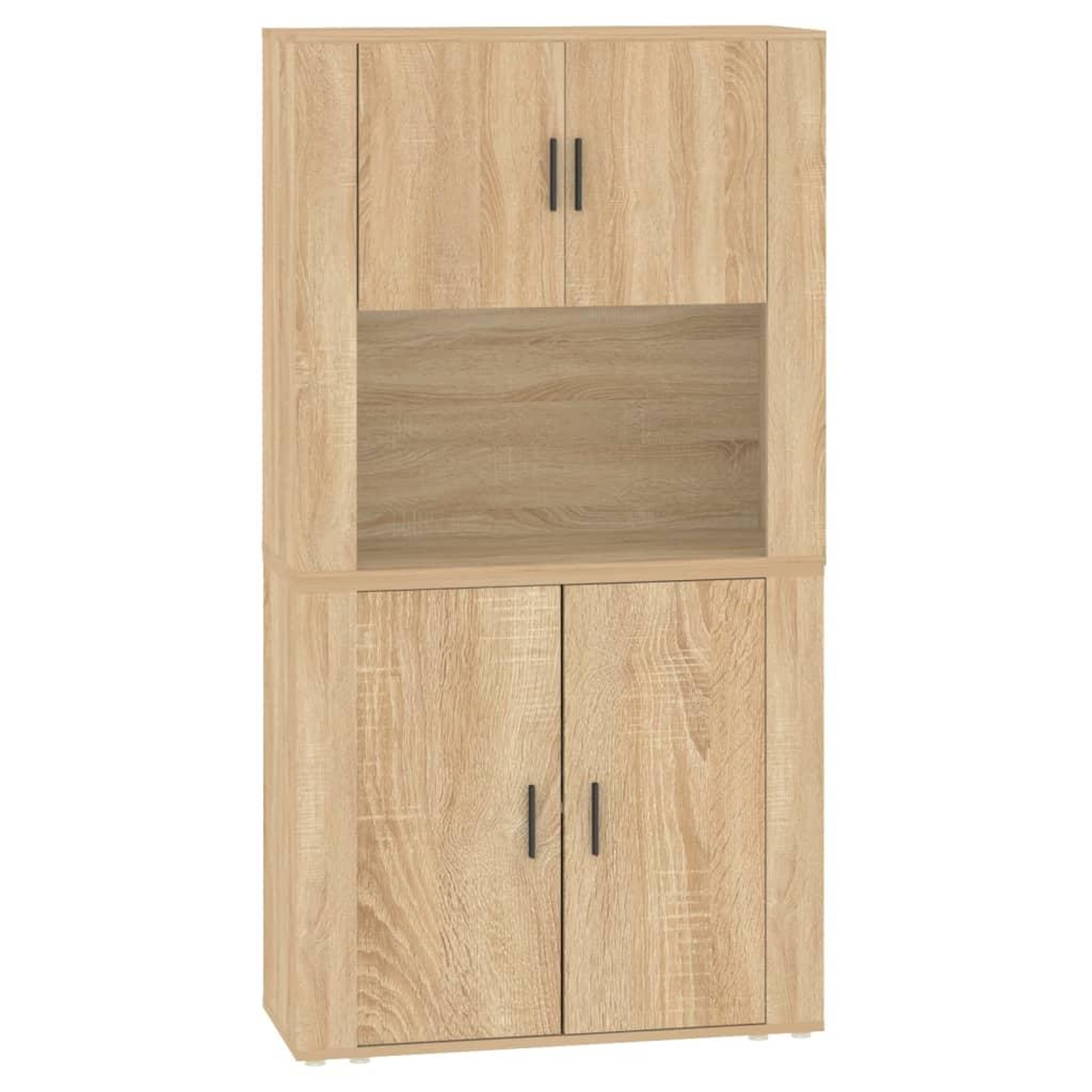 Voir la diapositive 2 : VIDAXL Buffet haut chene sonoma bois d'ingenierie