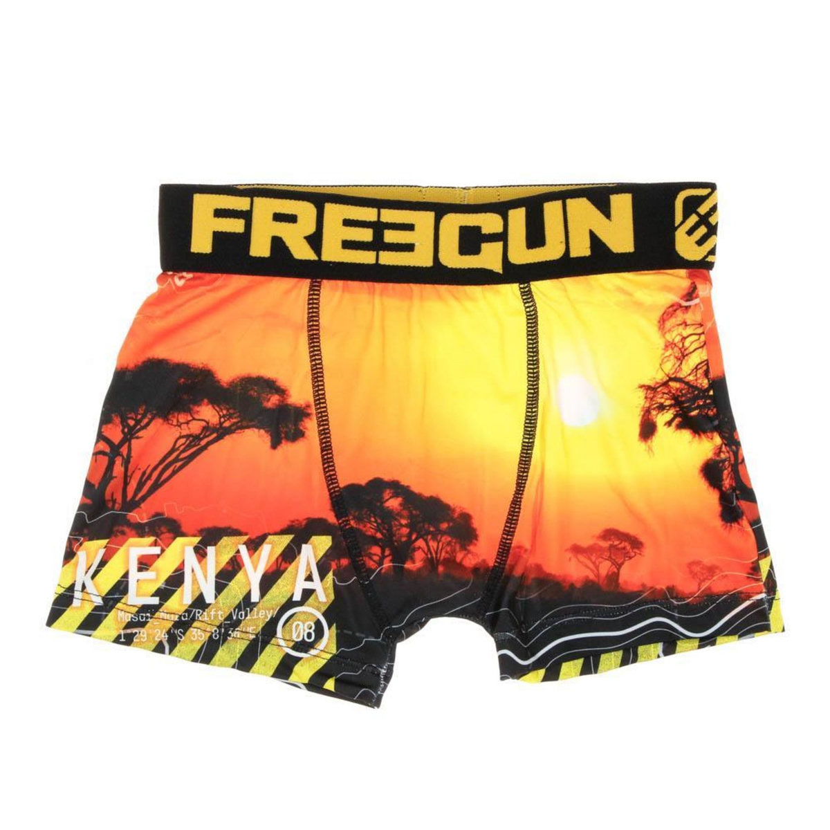 FREEGUN Boxer /Jaune à Imprimés Garçon Freegun Ken