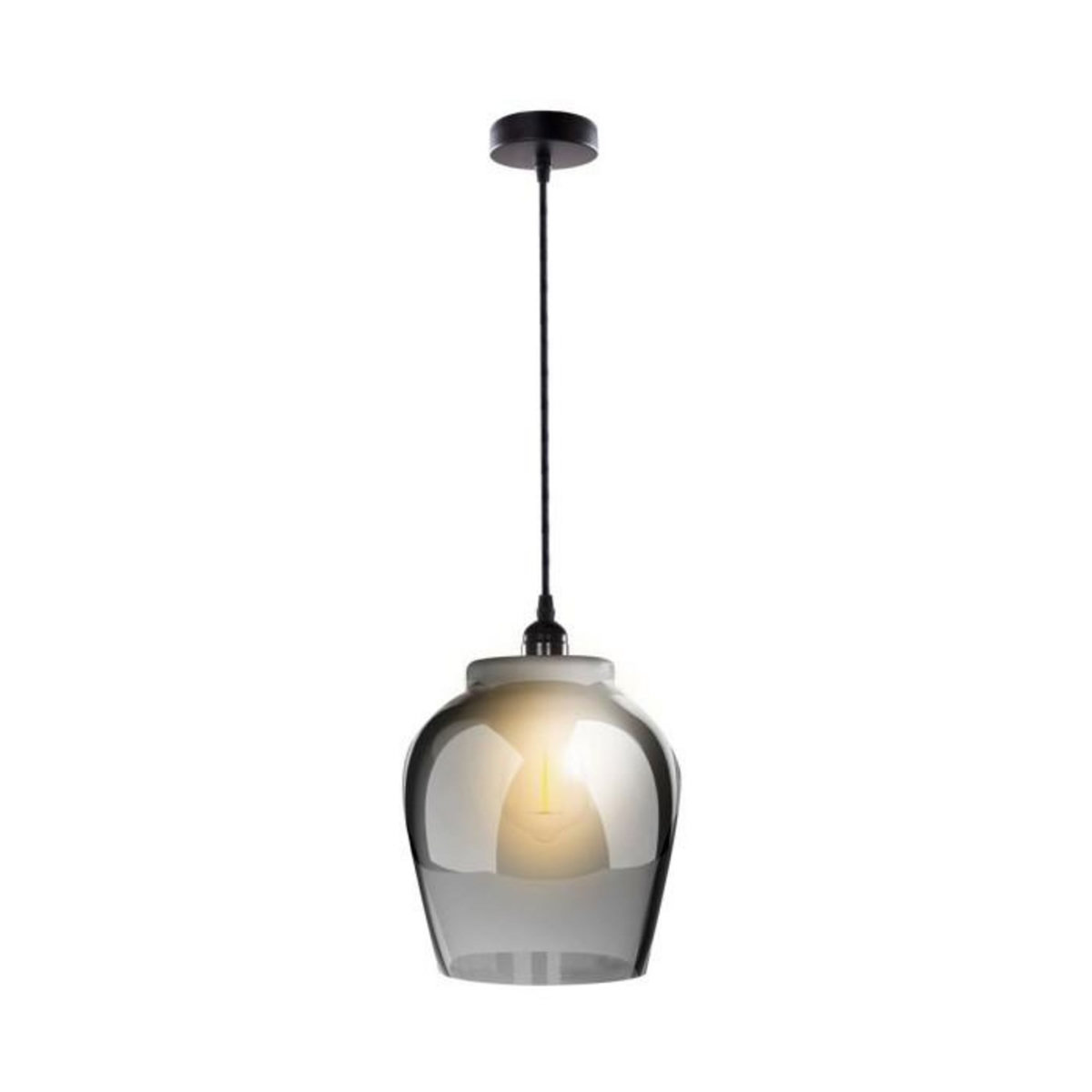 Paris Prix Lampe Suspension en Verre  Sombra  29cm Noir