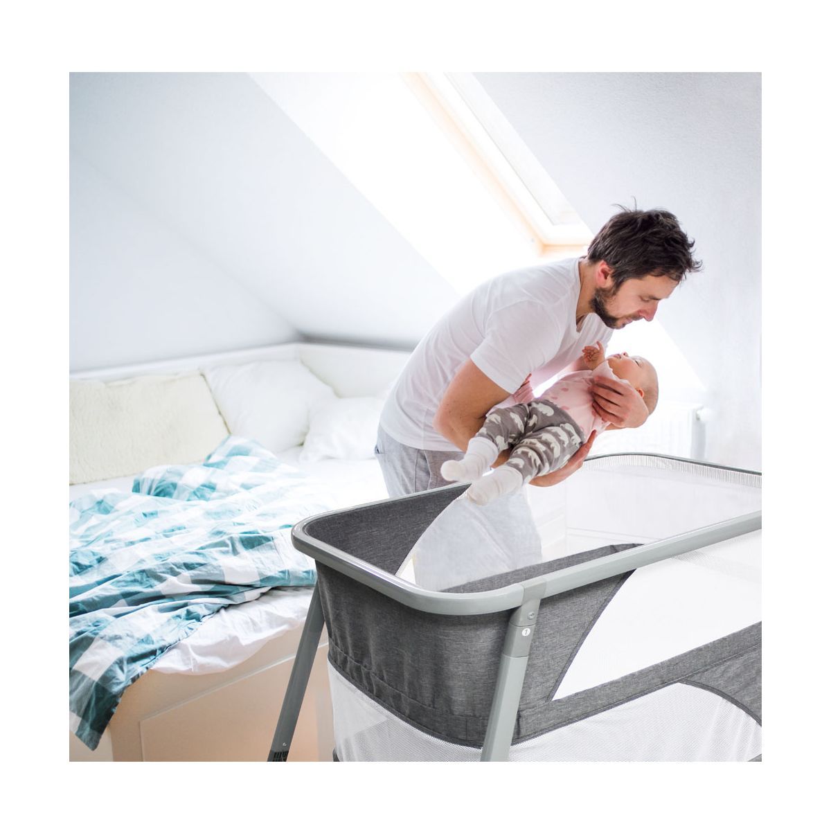 NANIA Lit pliant bébé 3 en 1 LIDO gris